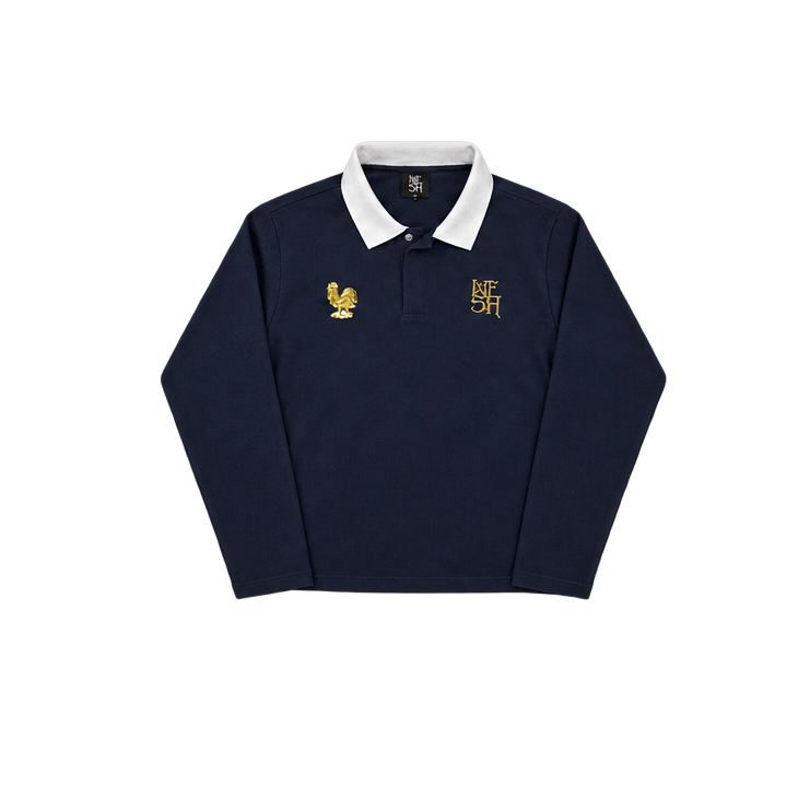 FRANCE WAFFLE POLO - NAVY EDITION
