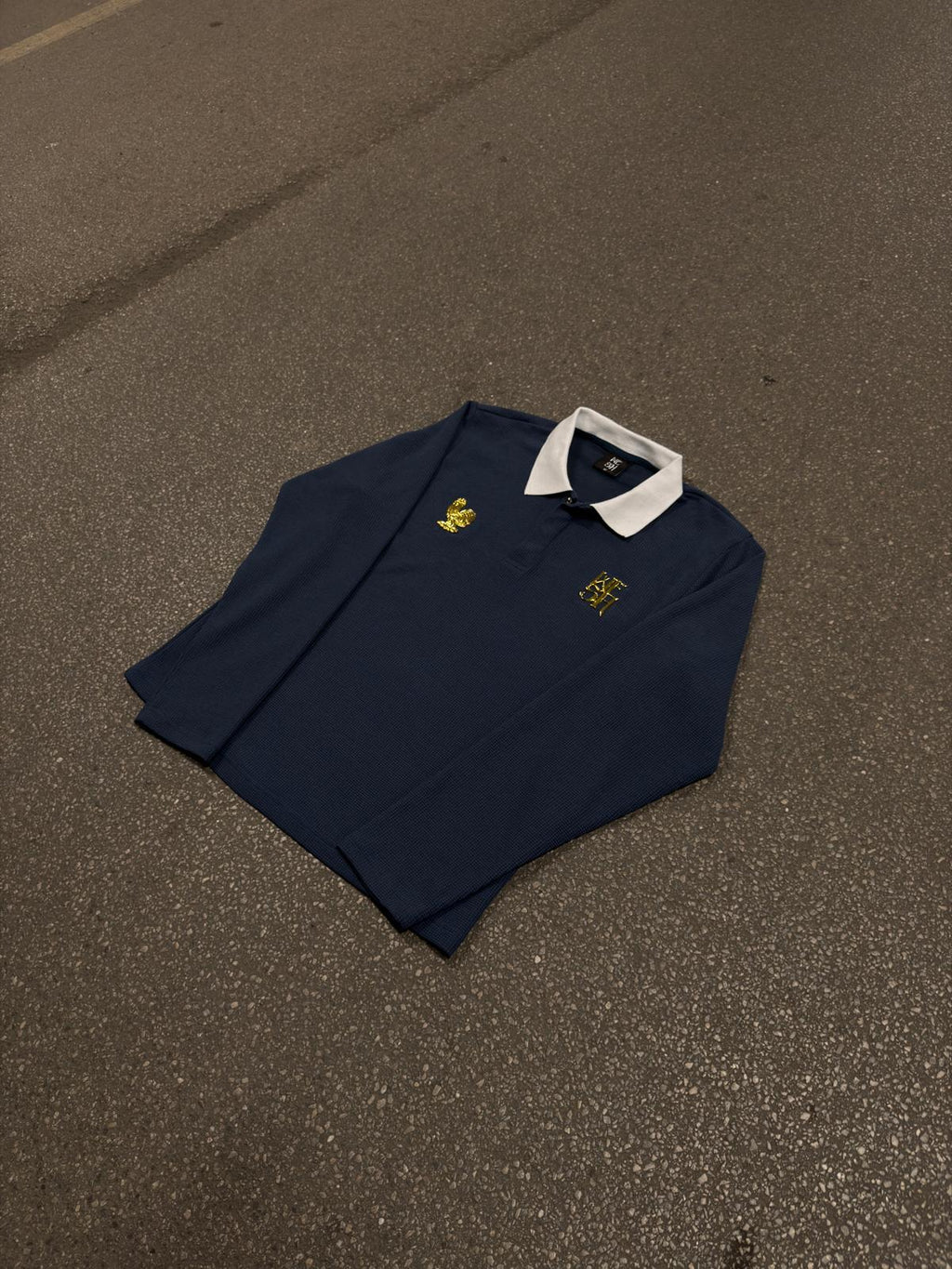 FRANCE WAFFLE POLO - NAVY EDITION